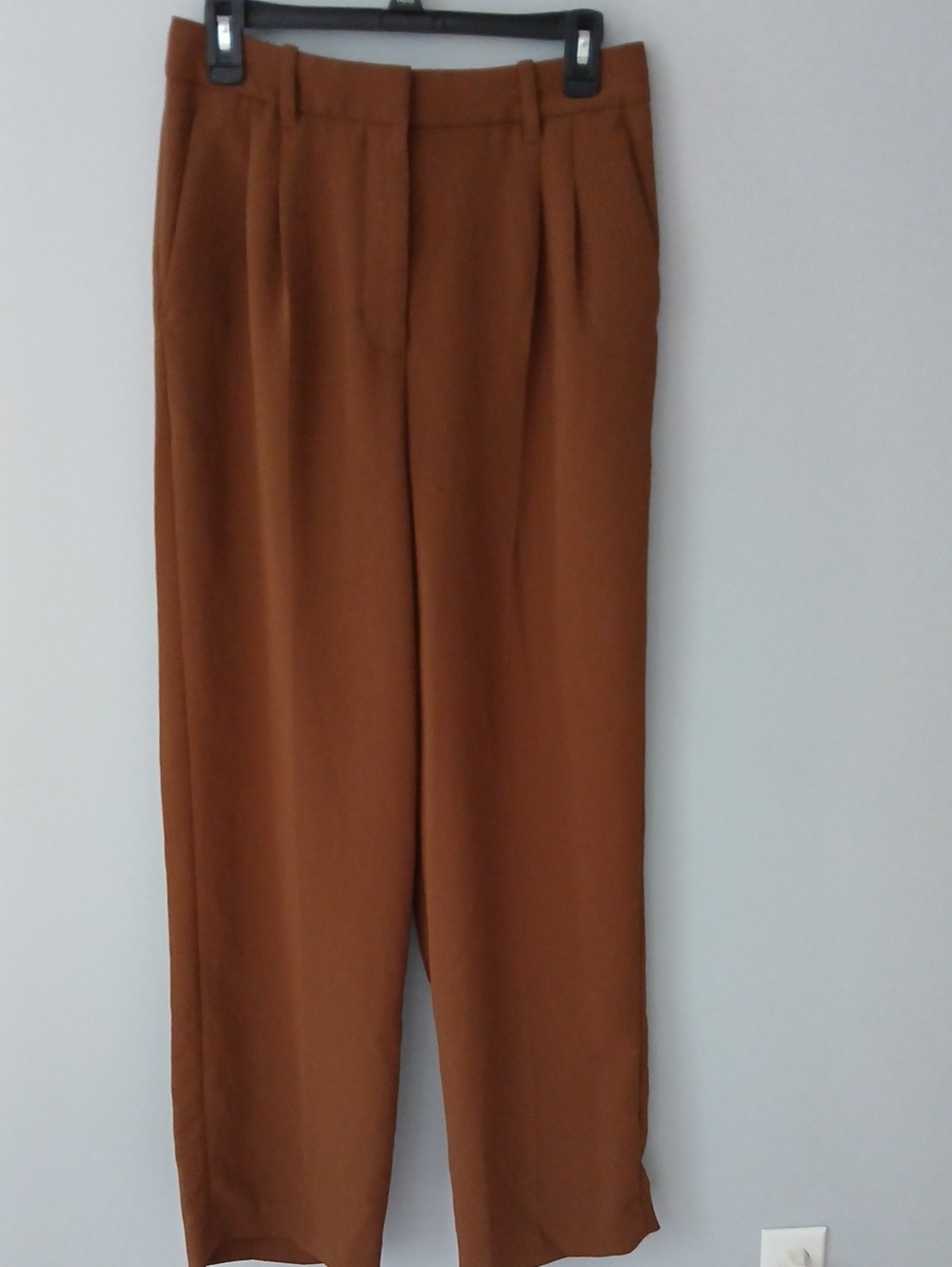 Aritzia Effortless Pant Tailored Pants in Rust Brown 8